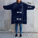 Bluzair Bluza Koc Hoodie Oversize Polska Granatowy Froster