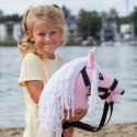 Skippi Hobby Horse - koń na kiju - różowy A5 - lekki i poręczny - kantar Skippi