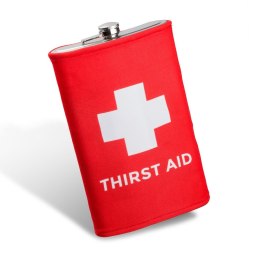 Gigantyczna Piersiówka Thirst Aid mężczyzny faceta Froster