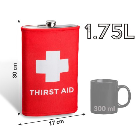 Gigantyczna Piersiówka Thirst Aid mężczyzny faceta Froster Gigantyczna Piersiówka Thirst Aid mężczyzny faceta Froster