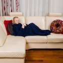 Kocyko - szlafrok Junior Granatowy koc z rękawami Froster
