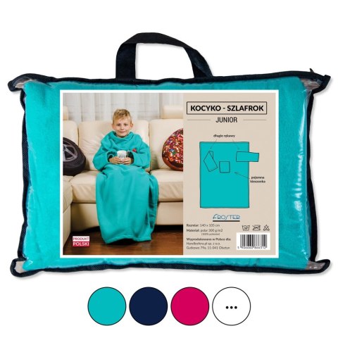 Kocyko - szlafrok Junior Granatowy koc z rękawami Froster Kocyko - szlafrok Junior Granatowy koc z rękawami Froster