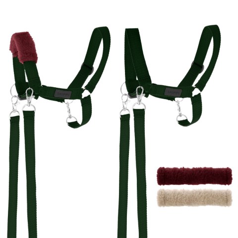 Zestaw Skippi - Hobby Horse czarny i dodatkowy kantar - ciemny zielony Skippi Zestaw Skippi - Hobby Horse czarny i dodatkowy kantar - ciemny zielony Skippi