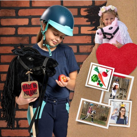 Zestaw Skippi - Hobby Horse czarny i dodatkowy kantar - ciemny zielony Skippi Zestaw Skippi - Hobby Horse czarny i dodatkowy kantar - ciemny zielony Skippi