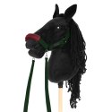 Zestaw Skippi - Hobby Horse czarny i dodatkowy kantar - ciemny zielony Skippi