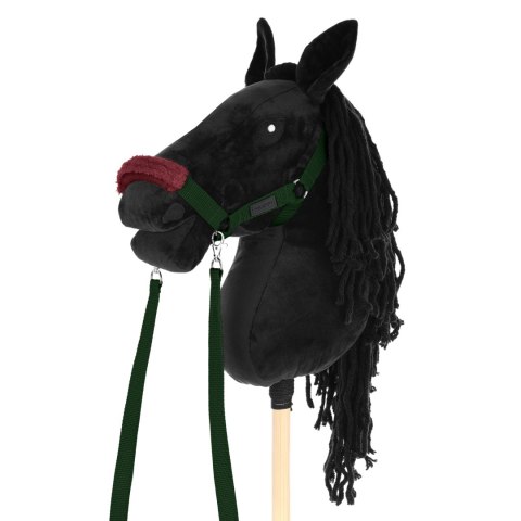 Zestaw Skippi - Hobby Horse czarny i dodatkowy kantar - ciemny zielony Skippi Zestaw Skippi - Hobby Horse czarny i dodatkowy kantar - ciemny zielony Skippi
