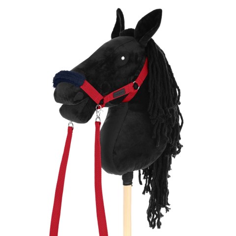 Zestaw Skippi - Hobby Horse czarny i dodatkowy kantar - czerwony Skippi Zestaw Skippi - Hobby Horse czarny i dodatkowy kantar - czerwony Skippi