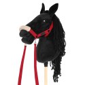Zestaw Skippi - Hobby Horse czarny i dodatkowy kantar - czerwony Skippi