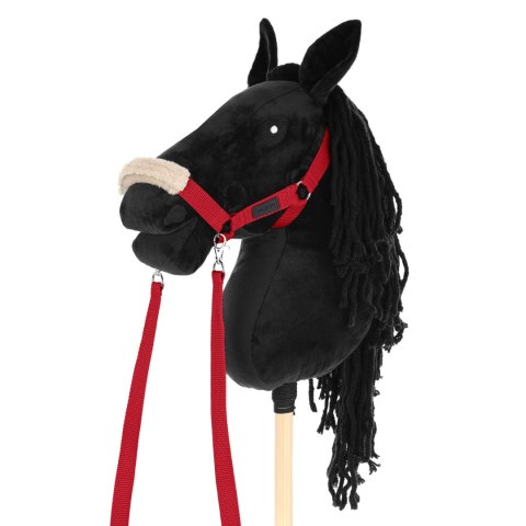 Zestaw Skippi - Hobby Horse czarny i dodatkowy kantar - czerwony Skippi Zestaw Skippi - Hobby Horse czarny i dodatkowy kantar - czerwony Skippi