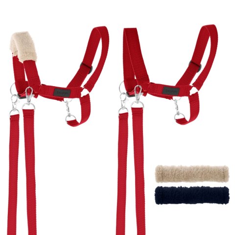 Zestaw Skippi - Hobby Horse szary i dodatkowy kantar - czerwony Skippi Zestaw Skippi - Hobby Horse szary i dodatkowy kantar - czerwony Skippi