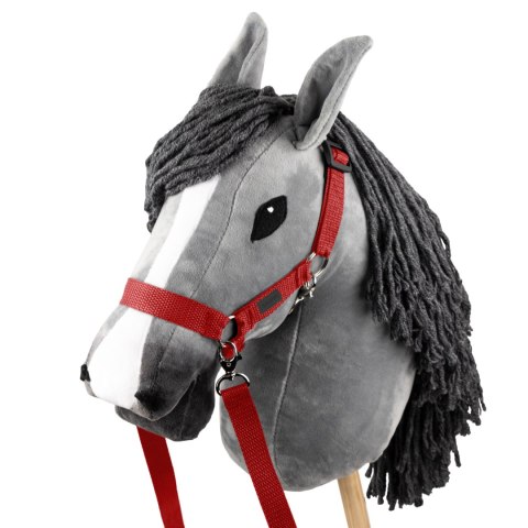 Zestaw Skippi - Hobby Horse szary i dodatkowy kantar - czerwony Skippi Zestaw Skippi - Hobby Horse szary i dodatkowy kantar - czerwony Skippi