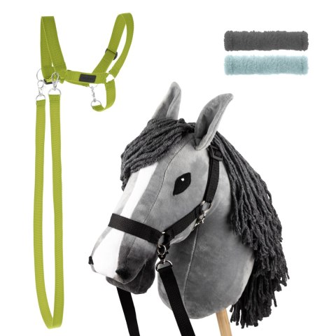 Zestaw Skippi - Hobby Horse szary i dodatkowy kantar - jasny zielony Skippi Zestaw Skippi - Hobby Horse szary i dodatkowy kantar - jasny zielony Skippi