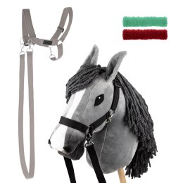 Zestaw Skippi - Hobby Horse szary i dodatkowy kantar - szary Skippi