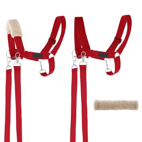 Hobby Horse A3 Skippi duży czarny, czerwony kantar, wodze, mufka Skippi