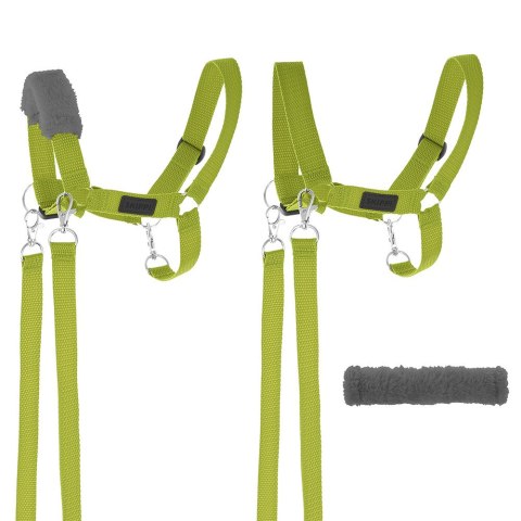 Hobby Horse A3 Skippi duży czarny, jasnozielony kantar, wodze, mufka Skippi