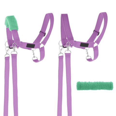 Hobby Horse A3 Skippi duży czarny, lawendowy kantar, wodze, mufka Skippi