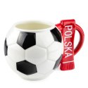 Kubek piłkarza z szalikiem - Polska - prezent dla kibica - duży XXL 700 ml Sprintigo