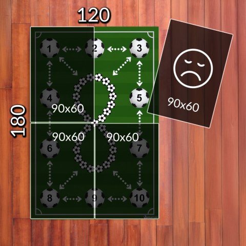 Mata do piłki nożnej Sprintigo ProMat XXL 180x120 - prezent dla dziecka Sprintigo