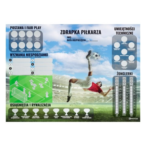 Mata piłkarska Sprintigo ProMat XXL 180x120 i Zdrapka Piłkarza - zestaw Sprintigo