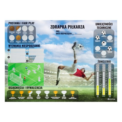 Mata piłkarska Sprintigo ProMat XXL 180x120 i Zdrapka Piłkarza - zestaw Sprintigo