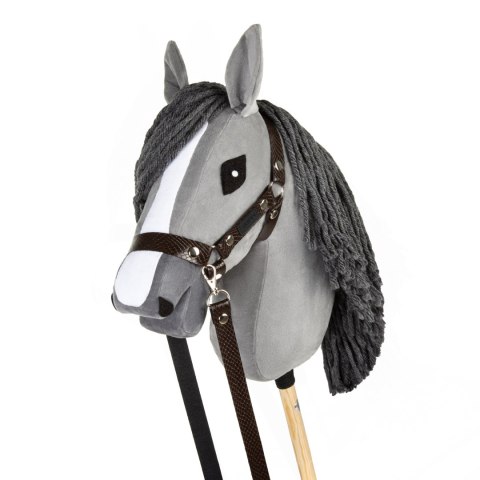 Skippi Kantar dla Hobby Horse - wodze, ekoskóra - brązowy ze wzorami boa Skippi