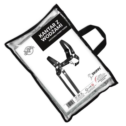 Skippi Kantar dla Hobby Horse - wodze, ekoskóra - czarny Skippi