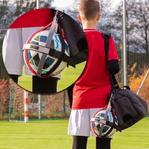 Uchwyt na piłkę Sprintigo - czerwony x szary x czarny -prezent dla piłkarza Sprintigo