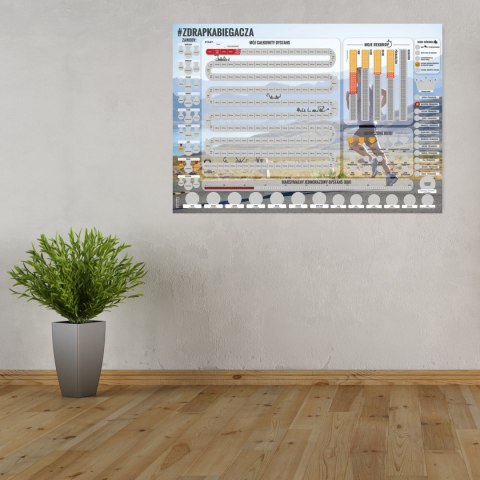 Zdrapka Biegacza prezent PLAKAT mapa maraton Froster