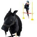 Zestaw Skippi - Hobby Horse Czarny i przeszkoda do skakania 135 cm Skippi