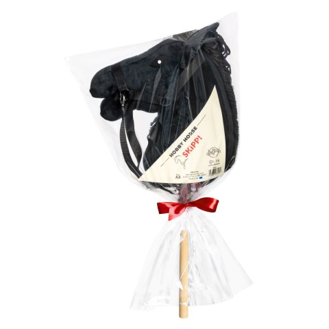 Zestaw Skippi - Hobby Horse Czarny i przeszkoda do skakania 135 cm Skippi