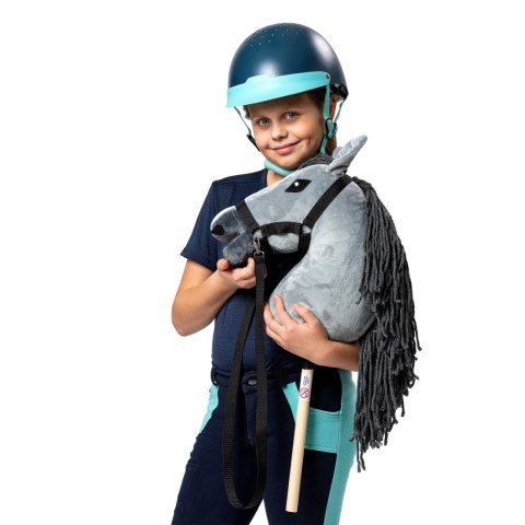 Zestaw Skippi - Hobby Horse Szary i dodatkowy Kantar - różowy Skippi